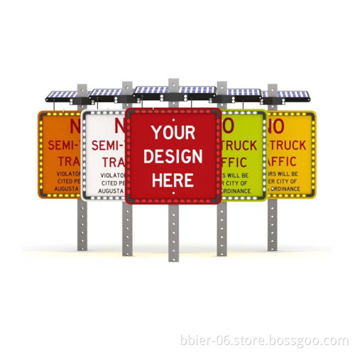 Portable Solar-Powered LED Flashing Stop Sign